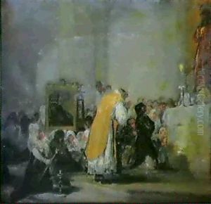 The Mass Of Purification by Eugenio Lucas Velazquez