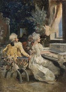 Tocando El Piano by Eugenio Lucas Villamil
