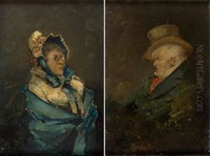 Dama (+ Caballero; Pair) by Eugenio Lucas Villamil