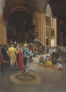 A Sermon In A Cathedral by Eugenio Lucas Villamil