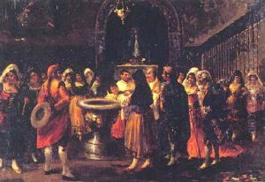 Un Bautizo En Tiempo De Goya by Eugenio Lucas Villamil