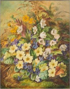Primroses And Violets by Albert Durer Lucas