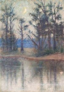 Twilight Landscape (+ Another; 2 Works) by Albert Pike Lucas