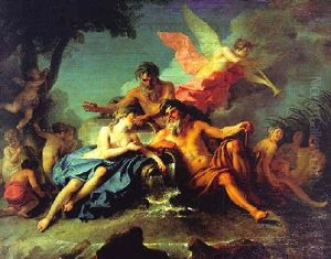 Allegorie De Trois Fleuves Reunis Et Surmontes D'une Victoire by Auger Lucas