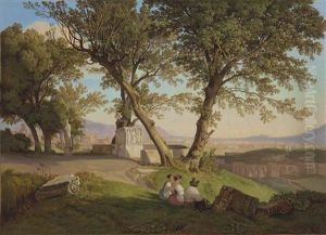 Vue De Rome Depuis La Villa Mattei by August Lucas