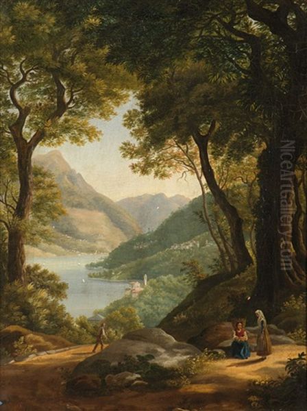 Blick Auf Einen Oberitalienischen See - view 1