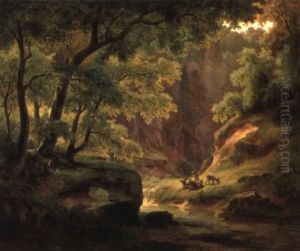 Rotwildrudel Auf Einer Waldlichtung