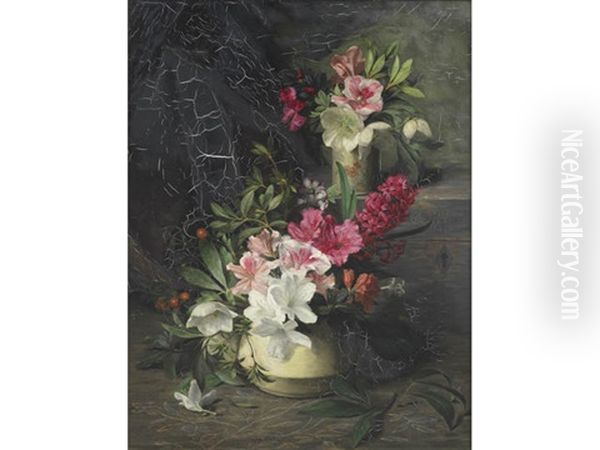 Two Vases Of Flowers - view 1