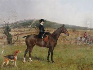 Lady On Horseback, Mrs R. Burn On Sparklet by Henry Frederick Lucas-Lucas