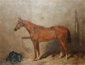 "energy" - A Horse In A Stable by Henry Frederick Lucas-Lucas