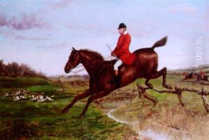 Castleman On "carlist" With Hounds "traitor", "purser" And "somerset" - The Atherstone Hunt by Henry Frederick Lucas-Lucas