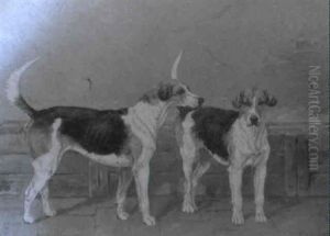 Portrait Of The Hounds 'singwell ' And 'solitude'