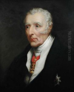 Portrait Of The Duke Of Wellington by John Lindsay Lucas