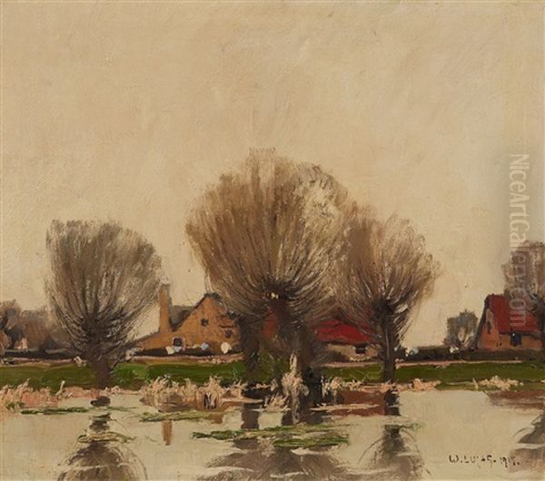 Village Landscape With Willows - view 1