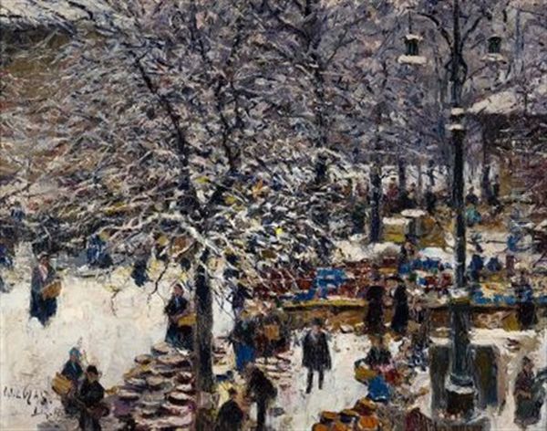Stuttgarter Topfermarkt Im Schnee - view 1