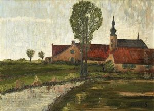 Landschaft Mit Dorf