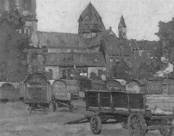 Zirkuswagen Vor Einer Kirche - view 1