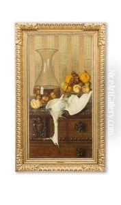 Stillleben Mit Fruchten Und Seidenreiher