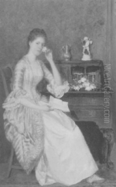 Lady With Flowers - view 1
