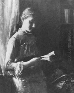 Girl Reading By A Window by Percival de Luce