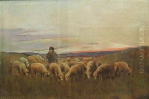 Shepard And Sheep by Stefan Luchian