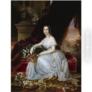 Portrait Of Katerina Rosa Botsaris by Pietro Luchine