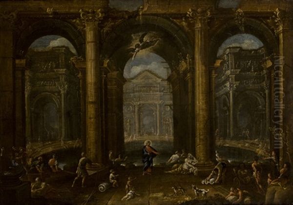 Capriccio Architettonico Con La Probatica Piscina (capriccio With The Probatic Pool)(+ Another; Pair) - view 1
