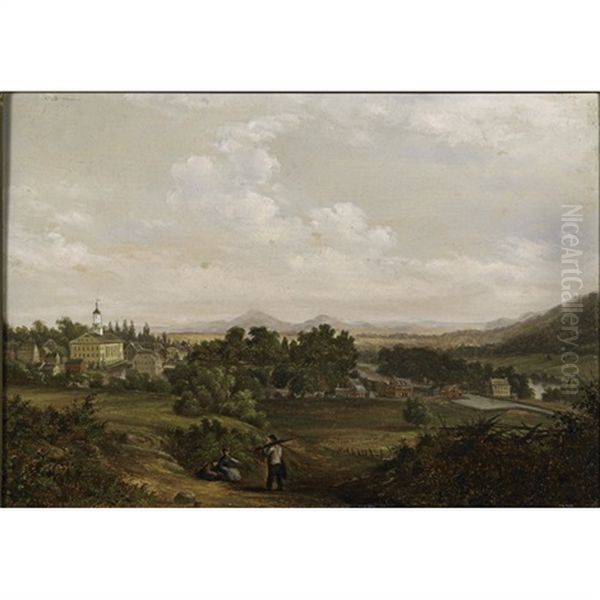 Depicting The Moravian Church In Bethlehem Pennsylvania - view 1