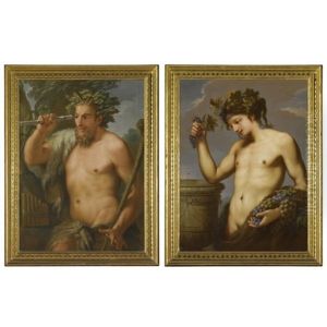 Pan (+ Bacchus; Pair) by Charles Lucy