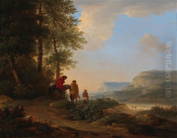 A Campagna Landscape With Three Horsemen - view 1