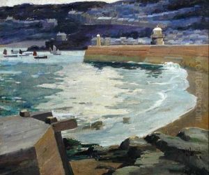 St. Ives Harbor, Evening by W.H. Ludlow