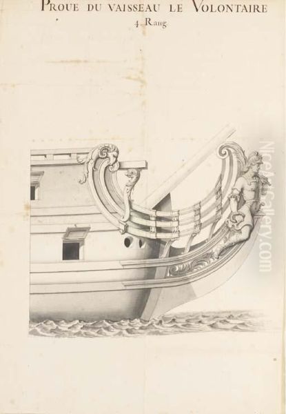 Inscrit 'proue Du Vaisseau Le Volontaire 4.rang.' - view 1