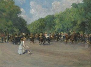 Rotton Row, Hyde Park by Albert Ludovici Jr.