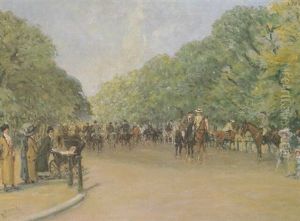 Rotten Row, Hyde Park by Albert Ludovici Jr.