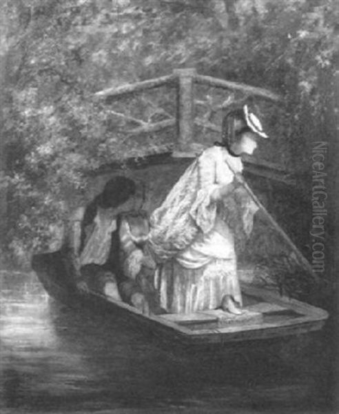 Lady Punting For Her Companions - view 1