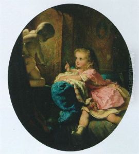 Cupid's Young Admirer by Albert Ludovici Sr.