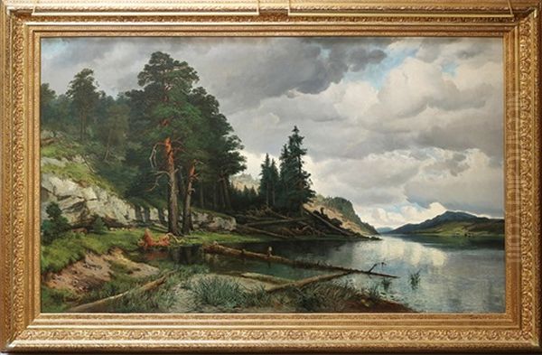 Flusslandschaft Am Waldrand - view 1