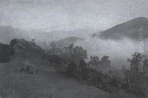 Nebeltag Im Harz by Carl Julius E. Ludwig