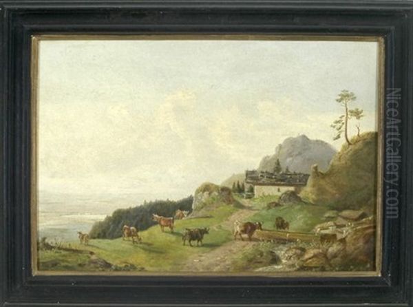 Kuhe Auf Der Weide Mit Blick In Die Weite Landschaft - view 1