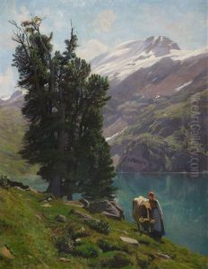 Der Engstlensee Gegen Den Titlis Der Engstlensee Gegen Den Titlis