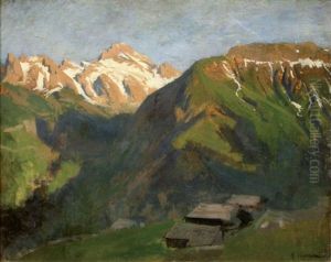 La Pointe Percee Au Reposoir, Effet Du Soir by Albert Lugardon