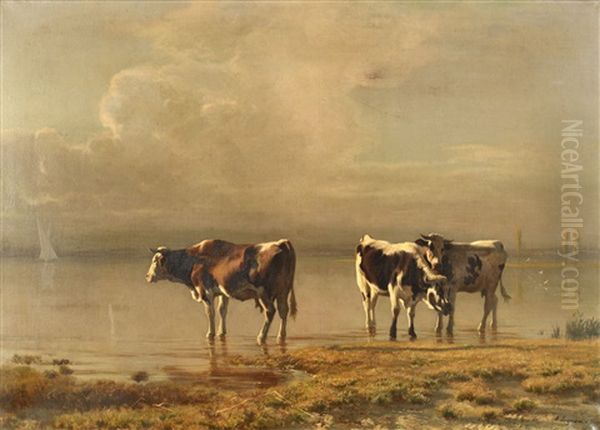 Vacas En Un Lago - view 1