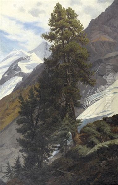 Steile Gebirgslandschaft Mit Gletschern - view 1