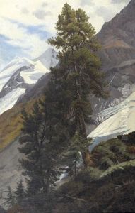 Steile Gebirgslandschaft Mit Gletschern by Albert Lugardon