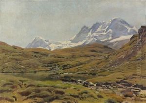 Le Breithorn Et La Chapelle Des Neiges by Albert Lugardon