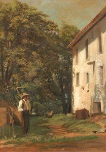 Vor Dem Bauernhof by Albert Lugardon