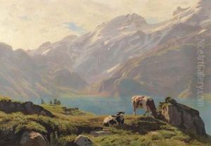 Le Lac D'oeschinen by Albert Lugardon