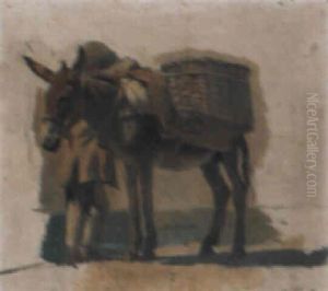 Bepackter Esel by Albert Lugardon