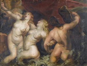 Groupe Des Syrenes De L'arrivee De Marie De Medicis