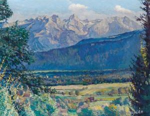 Alpenlandschaft (ennstal?) by Alfons Luger